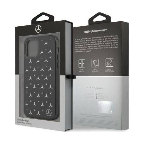 Mercedes Mercedes MEHCP12LESPBK iPhone 12 Pro Max 6,7" czarny/black hardcase Silver Stars Pattern