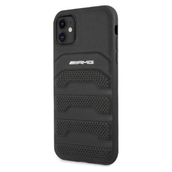 Mercedes AMG AMHCN61GSEBK iPhone 11 6,1" czarny/black hardcase Leather Debossed Lines