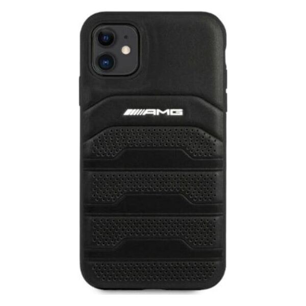Mercedes AMG AMHCN61GSEBK iPhone 11 6,1" czarny/black hardcase Leather Debossed Lines