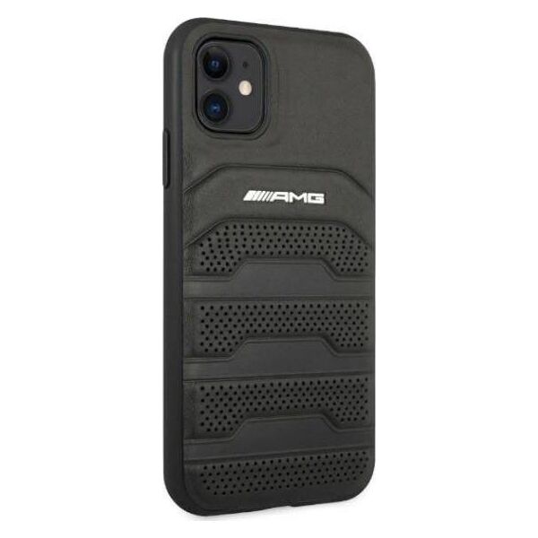 Mercedes AMG AMHCN61GSEBK iPhone 11 6,1" czarny/black hardcase Leather Debossed Lines