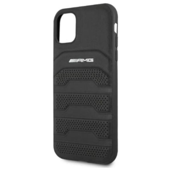 Mercedes AMG AMHCN61GSEBK iPhone 11 6,1" czarny/black hardcase Leather Debossed Lines