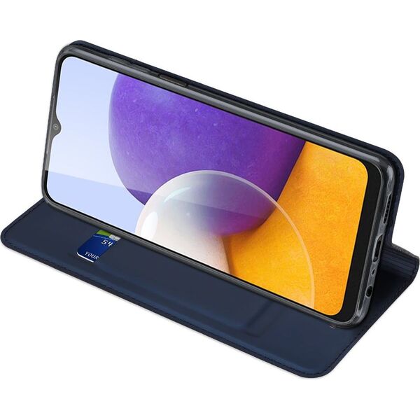 Dux Ducis Dux Ducis Skin Pro Kabura Etui Pokrowiec Z Klapką Samsung Galaxy A22 4G Niebieski