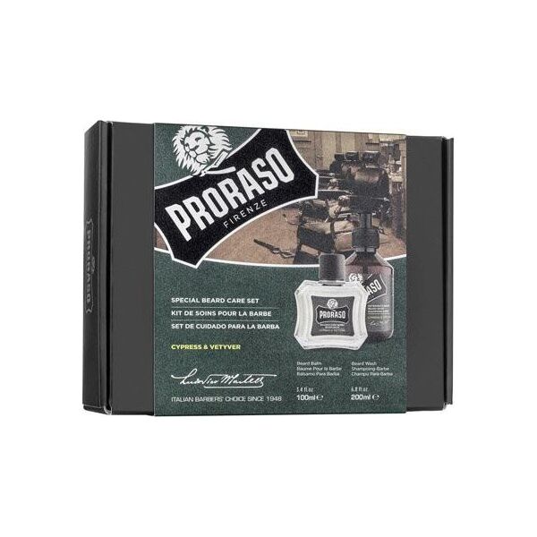 Proraso PRORASO Cypress & Vetyver Special Beard Care Set Szampon do włosów 200ml zestaw upominkowy