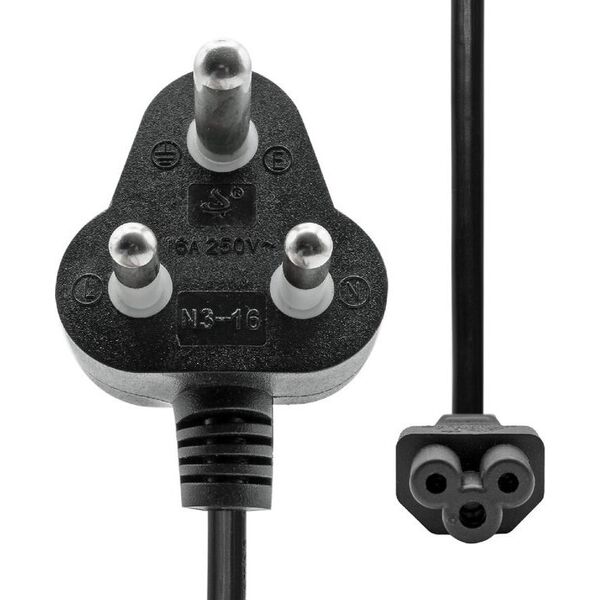 Kabel zasilający ProXtend ProXtend Power Cord India Angled to C5 2M Black