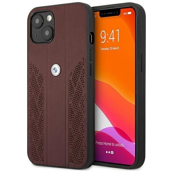 BMW Etui Bmw Bmhcp13Srsppr Iphone 13 Mini 5,4" Czerwony/Red Hardcase Leather Curve Perforate