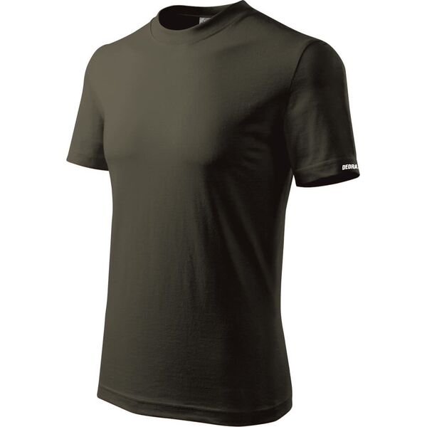 Dedra Koszulka męska T-shirt S, kolor army, 100% bawełna