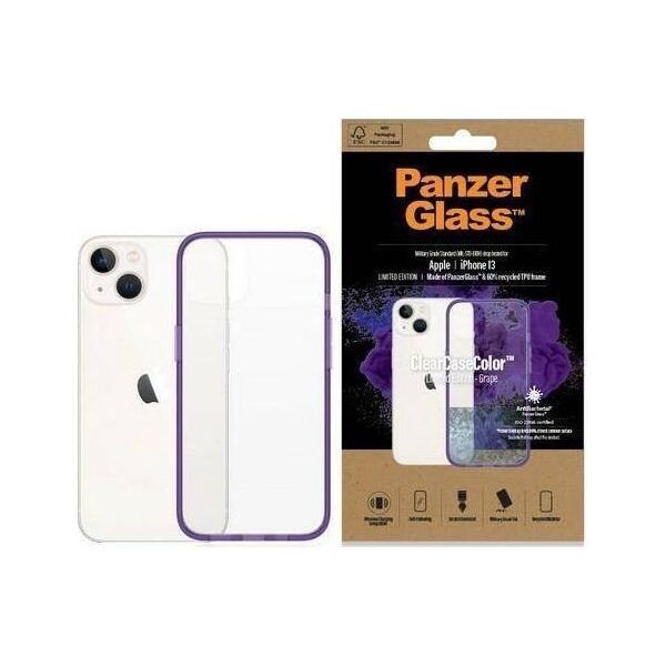 PanzerGlass PanzerGlass ClearCase iPhone 13 6.1" Antibacterial Military grade Grape 0332