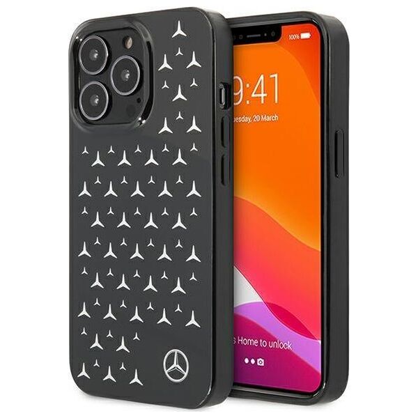 Mercedes Mercedes MEHCP13LESPBK iPhone 13 Pro / 13 6,1" czarny/black hardcase Silver Stars Pattern