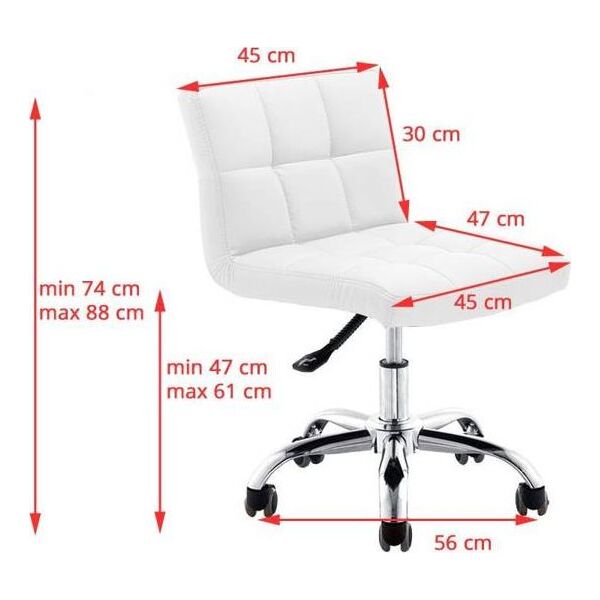 Activeshop Krzesło kosmetyczne A-5299 białe universal