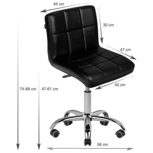 Activeshop Krzesło kosmetyczne A-5299 czarne universal