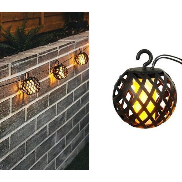 Kinkiet Saska Garden Lampki solarne - kule ogniowe LED, 5 sztuk universal