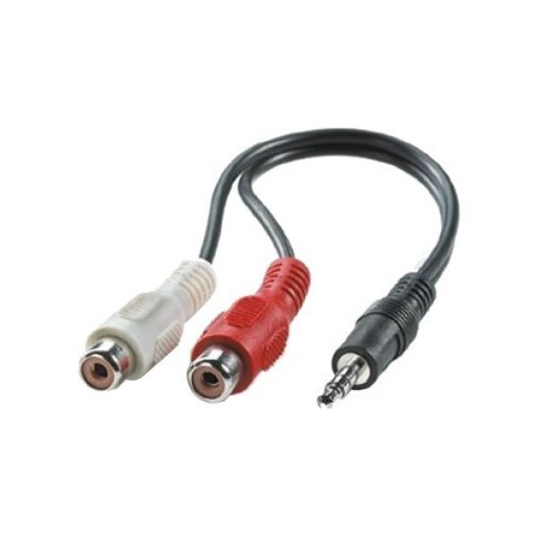 Kabel Value Jack 3.5mm - RCA (Cinch) x2 0.2m czarny (11.99.4340)