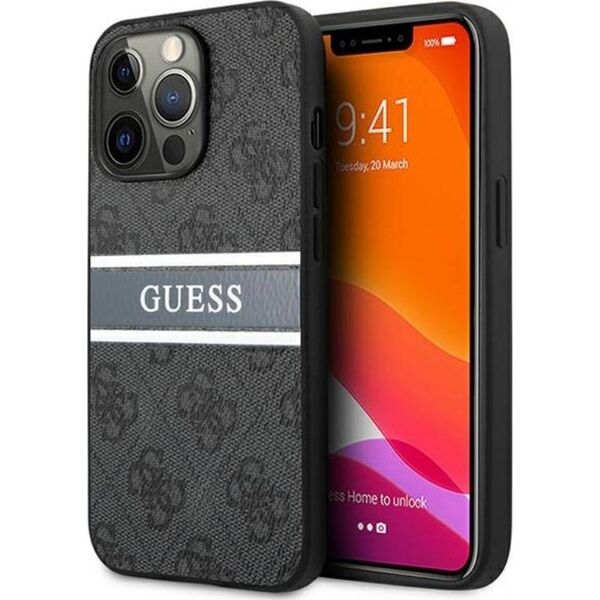 Guess Etui Guess GUHCP13X4GDGR Apple iPhone 13 Pro Max szary/grey hardcase 4G Stripe