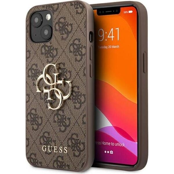 Guess Etui Guess GUHCP13M4GMGBR Apple iPhone 13 brązowy/brown hardcase 4G Big Metal Logo