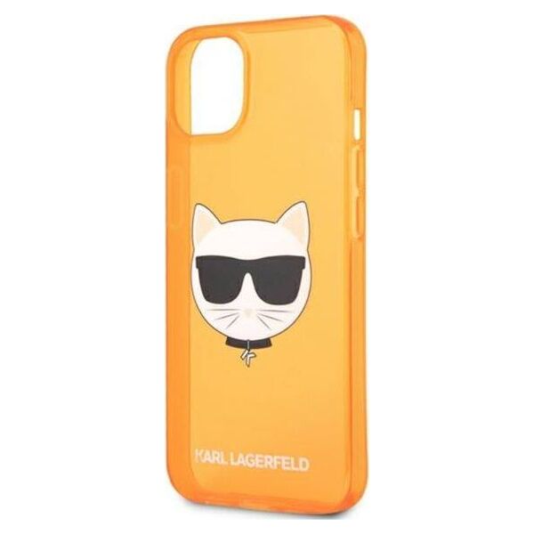 Karl Lagerfeld Etui Karl Lagerfeld KLHCP13SCHTRO Apple iPhone 13 mini pomarańczowy/orange hardcase Glitter Choupette Fluo