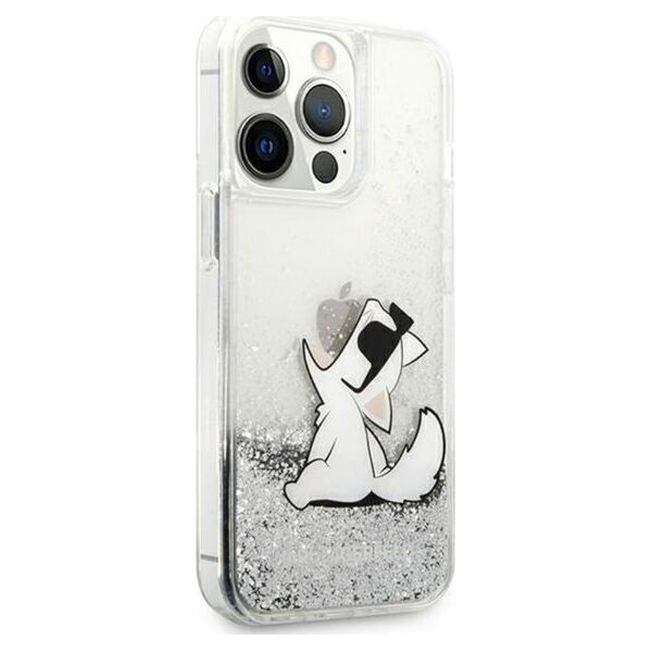 Karl Lagerfeld Etui Karl Lagerfeld KLHCP13XGCFS Apple iPhone 13 Pro Max srebrny/silver hardcase Liquid Glitter Choupette Fun