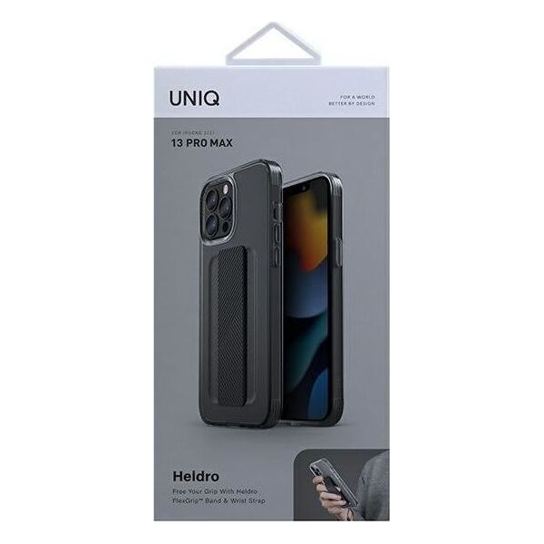 PanzerGlass Etui UNIQ Heldro Apple iPhone 13 Pro Max dymny/smoke