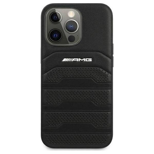 Mercedes Etui Mercedes AMG AMHCP13XGSEBK Apple iPhone 13 Pro Max czarny/black hardcase Leather Debossed Lines