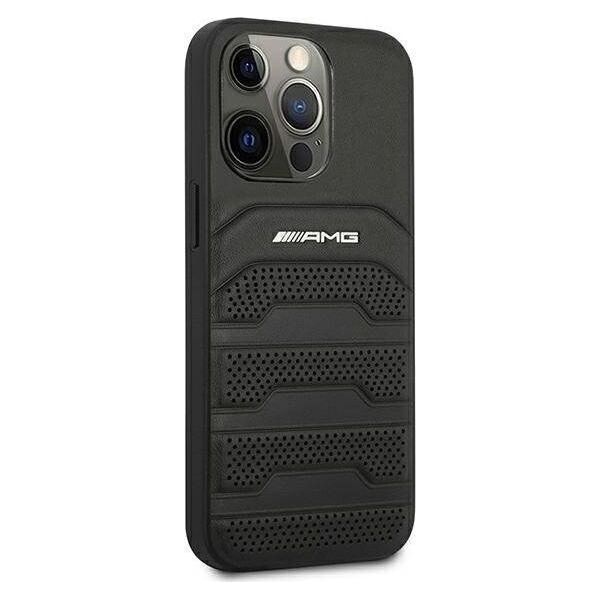 Mercedes Etui Mercedes AMG AMHCP13XGSEBK Apple iPhone 13 Pro Max czarny/black hardcase Leather Debossed Lines