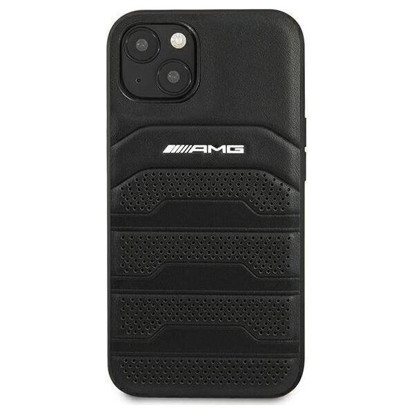 Mercedes Etui Mercedes AMG AMHCP13SGSEBK Apple iPhone 13 mini czarny/black hardcase Leather Debossed Lines