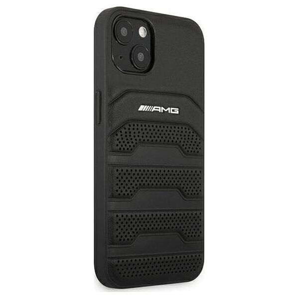 Mercedes Etui Mercedes AMG AMHCP13SGSEBK Apple iPhone 13 mini czarny/black hardcase Leather Debossed Lines
