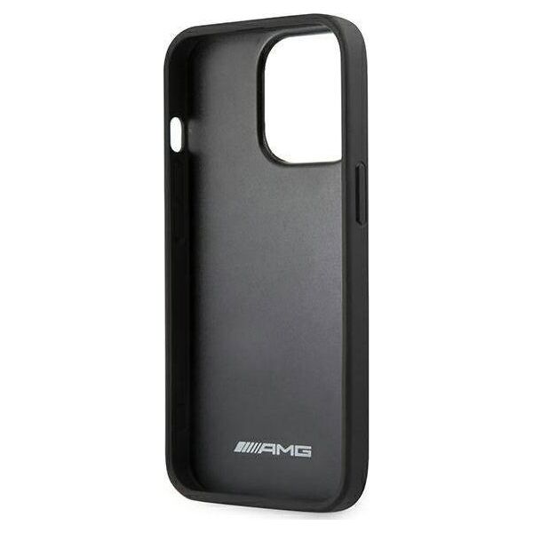 Mercedes Etui Mercedes AMG AMHCP13LGSEBK Apple iPhone 13 Pro czarny/black hardcase Leather Debossed Lines