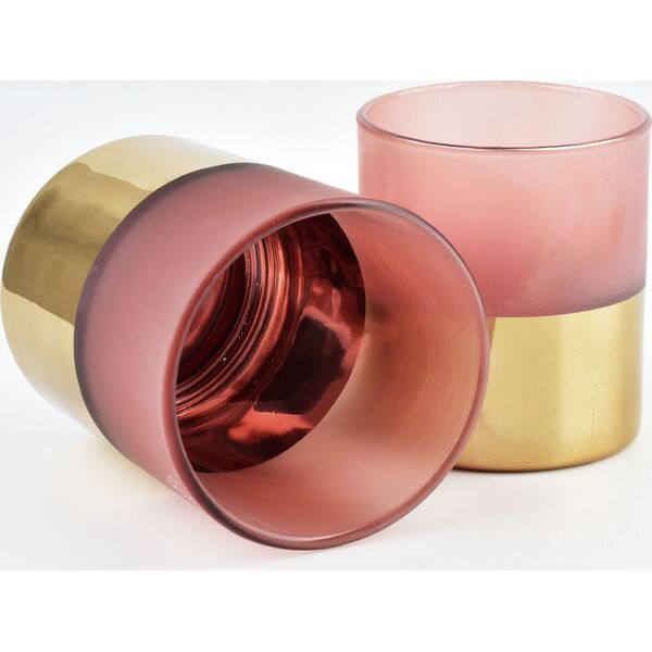 Art-Pol RITA PINK Świecznik ŚR.10XH:12,5CM