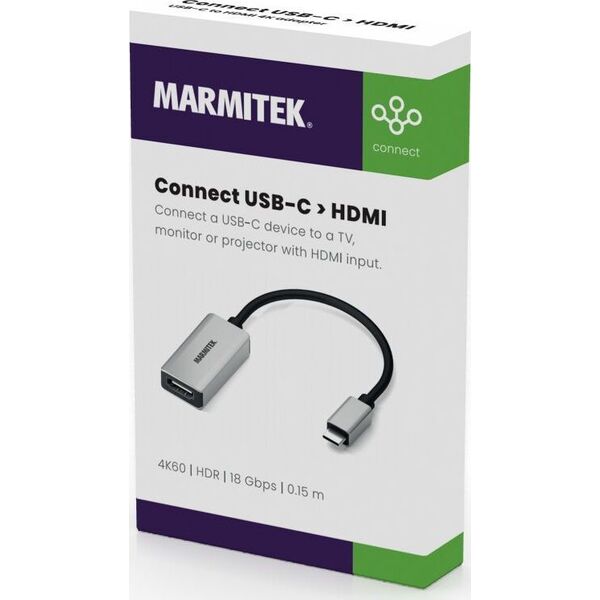 Adapter USB Marmitek USB - HDMI Srebrny  (8369)