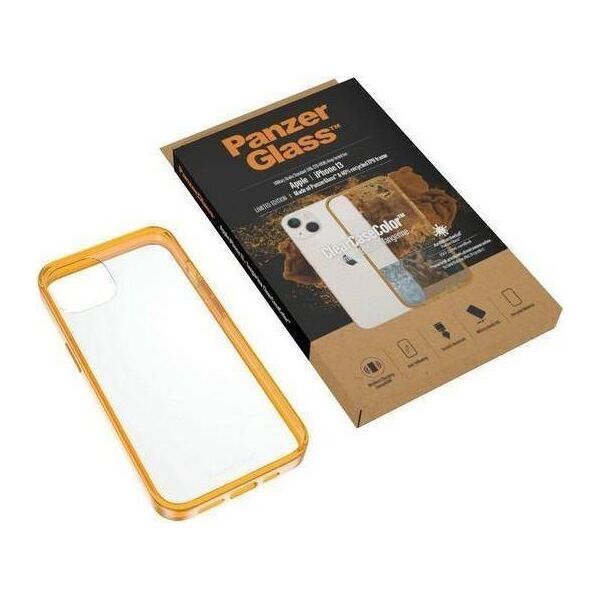 PanzerGlass PanzerGlass ClearCase - etui ochronne z powłoką antybakteryjną do iPhone 13 Tangerine - Gwarancja bezpieczeństwa. Proste raty. Bezpłatna wysyłka od 170 zł.