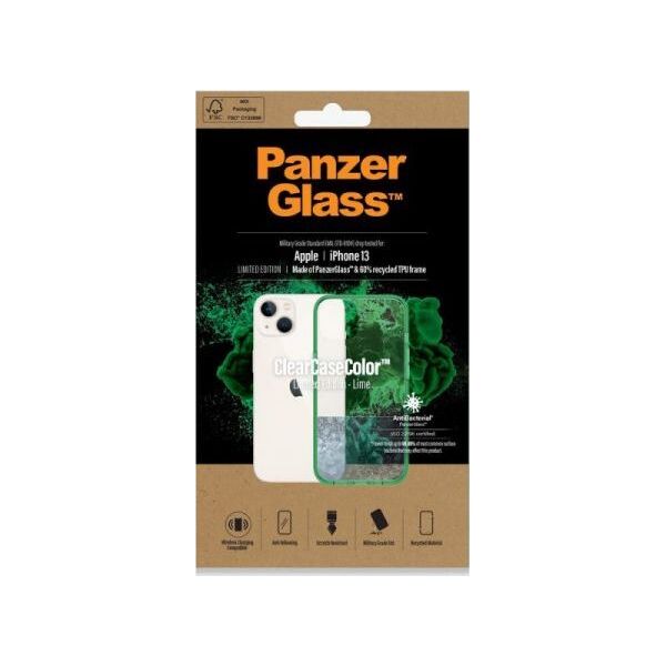 PanzerGlass PanzerGlass ClearCase - etui ochronne z powłoką antybakteryjną do iPhone 13 Lime - Gwarancja bezpieczeństwa. Proste raty. Bezpłatna wysyłka od 170 zł.