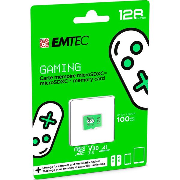 Karta Emtec Gaming MicroSDXC 128 GB Class 10 UHS-I/U3 A1 V30 (ECMSDM128GXCU3G)