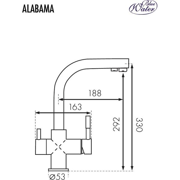 Bateria kuchenna Blue Water Alabama stojąca chrom (BW-5901730610017)
