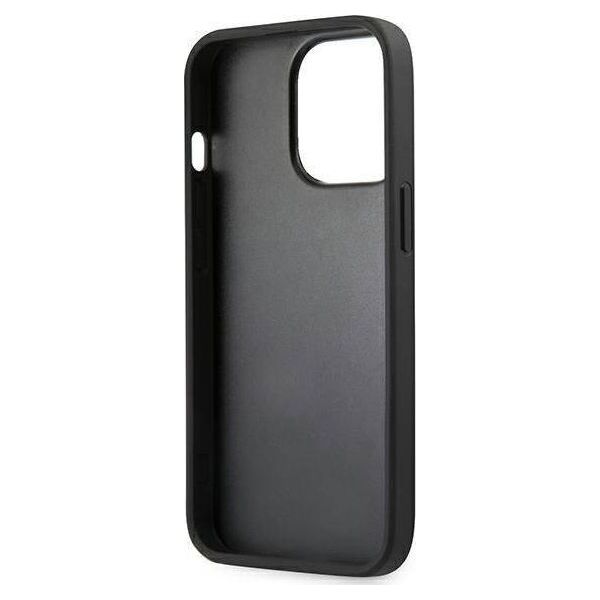 Guess Guess Saffiano Metal Logo Stripes - Etui iPhone 13 Pro (niebieski)