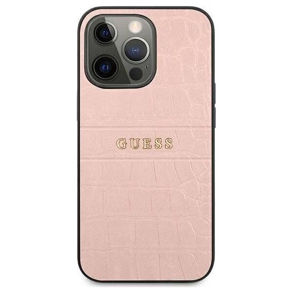 Guess Guess GUHCP13LPCRBPI iPhone 13 Pro / 13 6,1" różowy/pink Croco Strap Collection