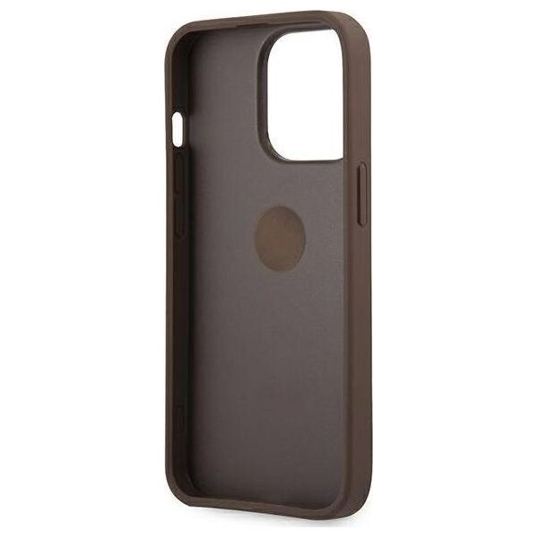 Guess Guess GUHCP13L4GMRBR iPhone 13 Pro / 13 6,1" brązowy/brown hardcase 4G with ring stand