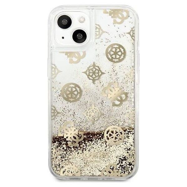 Guess Guess GUHCP13SLGPEGO iPhone 13 mini 5,4" złoty/gold hardcase Peony Liquid Glitter