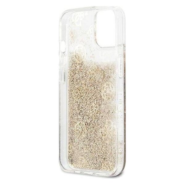 Guess Guess GUHCP13SLGPEGO iPhone 13 mini 5,4" złoty/gold hardcase Peony Liquid Glitter