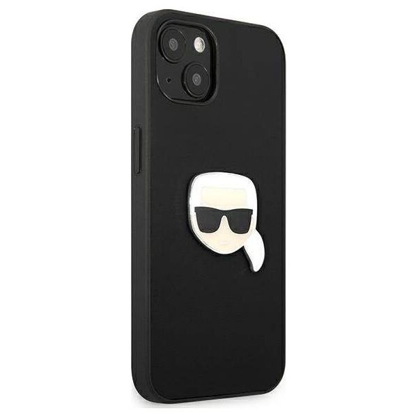 Karl Lagerfeld Karl Lagerfeld KLHCP13SPKMK iPhone 13 mini 5,4" czarny/black hardcase Leather Ikonik Karl`s Head Metal