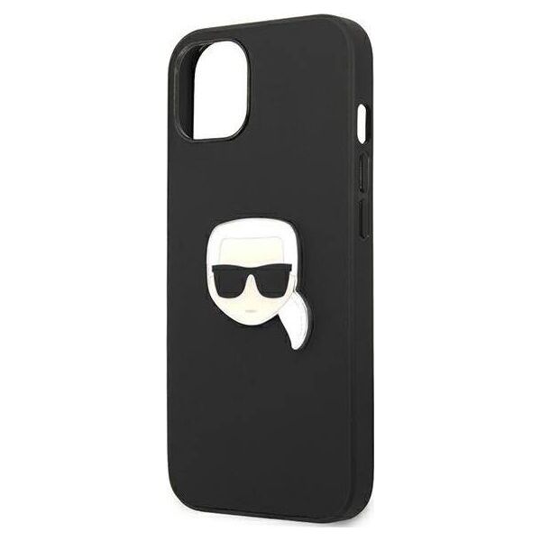 Karl Lagerfeld Karl Lagerfeld KLHCP13SPKMK iPhone 13 mini 5,4" czarny/black hardcase Leather Ikonik Karl`s Head Metal