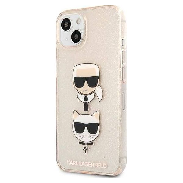 Karl Lagerfeld Karl Lagerfeld KLHCP13SKCTUGLGO iPhone 13 mini 5,4" złoty/gold hardcase Glitter Karl`s & Choupette