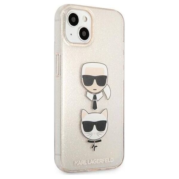 Karl Lagerfeld Karl Lagerfeld KLHCP13SKCTUGLGO iPhone 13 mini 5,4" złoty/gold hardcase Glitter Karl`s & Choupette