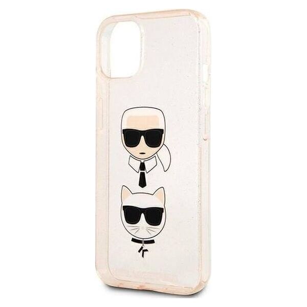 Karl Lagerfeld Karl Lagerfeld KLHCP13SKCTUGLGO iPhone 13 mini 5,4" złoty/gold hardcase Glitter Karl`s & Choupette