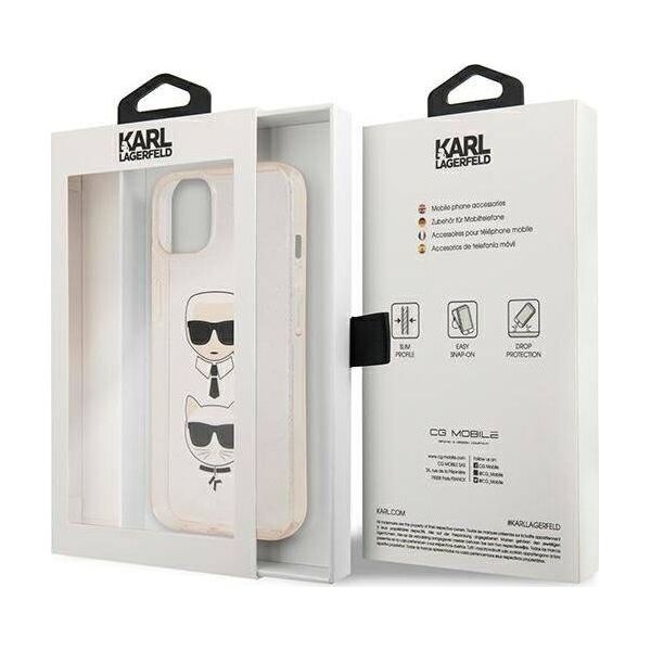 Karl Lagerfeld Karl Lagerfeld KLHCP13SKCTUGLGO iPhone 13 mini 5,4" złoty/gold hardcase Glitter Karl`s & Choupette