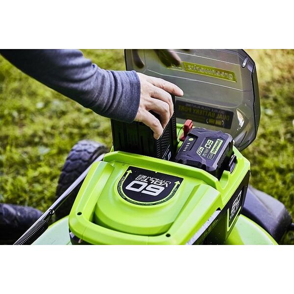 Kosiarka akumulatorowa Greenworks 60V silnik bezszczotkowy, 51 cm  zestaw, ładowarka + 1 akumulator 4Ah (GD60LM51SPK4)