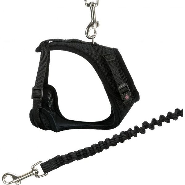 Trixie Szelki Y mesh, dla kota, 39–60 cm/10 mm, 1.00 m, różne kolory, ze smyczą elastyczną