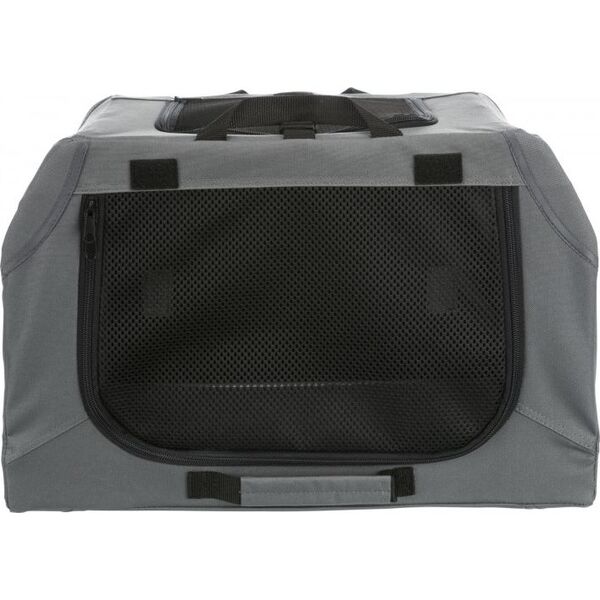 Trixie Easy Soft Kennel, buda domowa dla psa, szara, XS–S: 50 × 33 × 36 cm