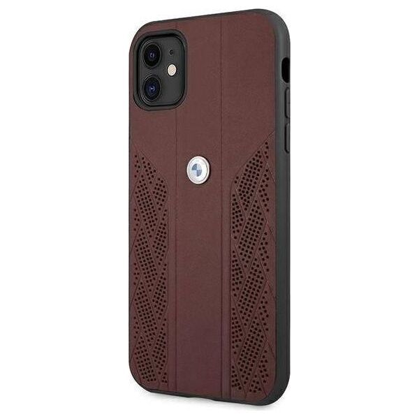 BMW Etui BMW BMHCN61RSPPR Apple iPhone 11 czerwony/red hardcase Leather Curve Perforate
