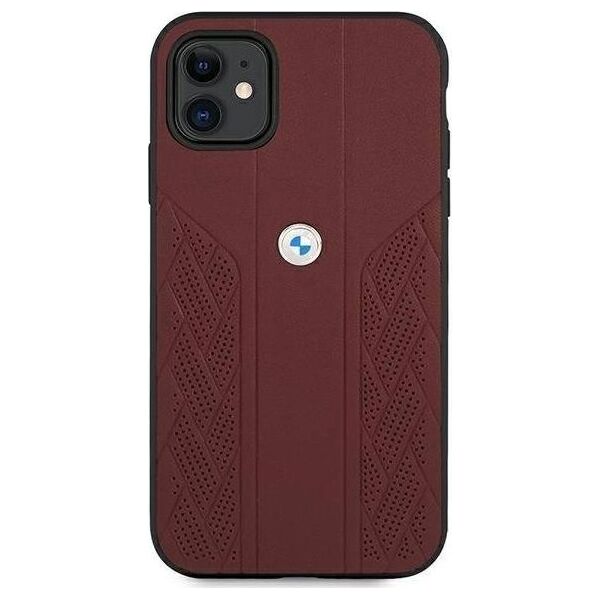 BMW Etui BMW BMHCN61RSPPR Apple iPhone 11 czerwony/red hardcase Leather Curve Perforate