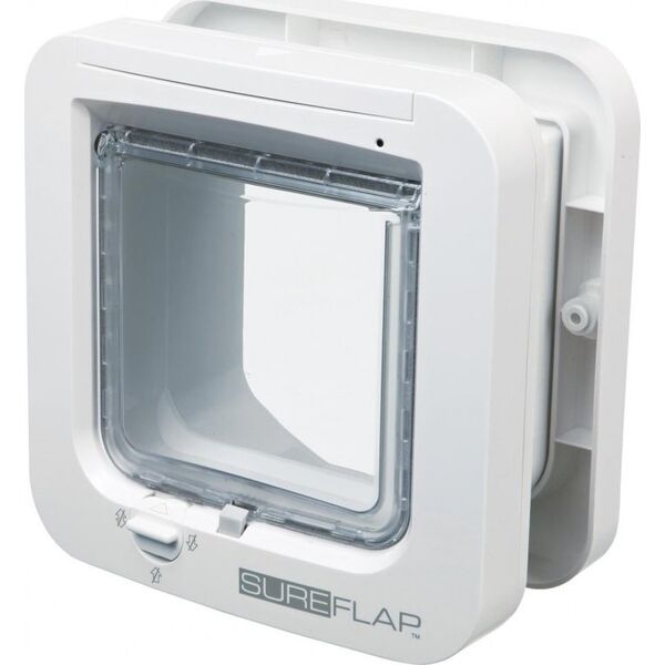 Trixie Drzwi dla kota z systemem identyfikującym SureFlap 4-Way, białe, 21x21 cm