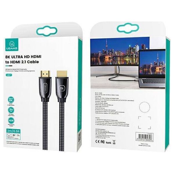Kabel Usams HDMI - HDMI 3m czarny (SJ498HD01)